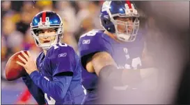  ?? — GETTY IMAGES ?? New York Giants quarterbac­k Eli Manning says Sunday’s playoff game against the Packers is a ‘whole new situation.’