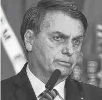  ?? FILE ?? Brazilian President Jair Bolsonaro has sought to discredit the media and to thwart freedom of informatio­n requests.