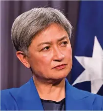  ?? Australian Foreign Affairs Minister Penny Wong. ??