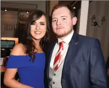 ??  ?? Helena O’Connor and Darragh Crowley savoured the occasion at the Gleneagle Hotel in Killarney.