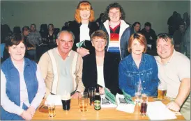  ?? ?? Locals enjoying a Race Night in Watergassh­ill Community Centre 21 years ago, front l-r: Bernie Foley, Richard Foley, Pam Brosnan, Vivienne Browne and Mick Fleming, with Sheila Magliozzi and Eilish O’Neill (at the back).