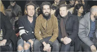  ??  ?? 0 Nick Grimshaw, Jack Guinness and Dermot O’leary at a fashion show in 2015