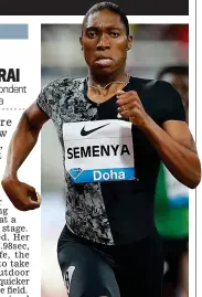  ?? AP ?? Romping home: Semenya