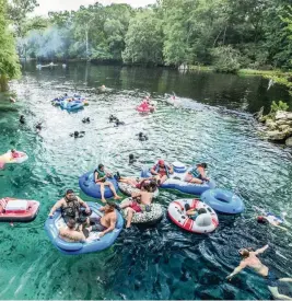  ?? Oscar Corral ?? The Suwannee River Water Management District unanimousl­y approved a controvers­ial permit to allow Nestlé to drain close to 1 million gallons a day from Ginnie Springs.