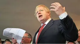  ?? (AFP) ?? Britain’s Prime Minister Boris Johnson in County Durham, northeast England on Saturday