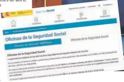  ?? ?? Conseguir una cita previa es imprescind­ible para realizar cualquier gestión en las oficinas de la Seguridad Social (en la imagen una captura de la página web) // ABC