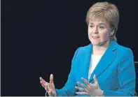  ?? Picture: AP. ?? Nicola Sturgeon speaking last night.