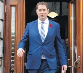  ?? JACQUES BOISSINOT / THE CANADIAN PRESS FILES ?? “I do believe that the U.K. over the years has given up a tremendous amount of sovereignt­y,” says Conservati­ve Leader Andrew Scheer, who supports Brexit despite the chaos surroundin­g it.