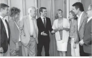  ?? EFE ?? Casado comió ayer con Cospedal y varios de los que fueron ministros con Rajoy.