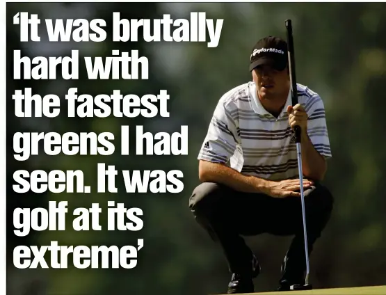  ??  ?? Martin Laird was ecstatic at qualifying for his first Major in 2007, but said it was too tough to actually enjoy it