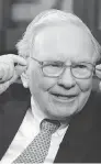  ?? NATI HARNIK / AP ?? Berkshire Hathaway chairman and CEO Warren Buffett