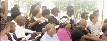  ?? ?? Some of the congregant­s who attended the farewell function on Sunday.