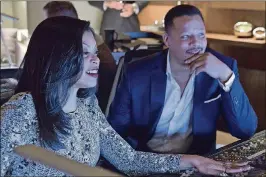  ?? CHUCK HODES / FOX ?? Cookie (Taraji P. Henson, left) and Lucious (Terrence Howard) produce an album in the “The Lyon’s Roar” episode of “Empire” (2015). The pair of onscreen exes had major romantic chemistry in the 2005 film “Hustle & Flow.”