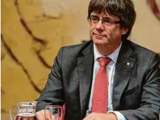  ?? Foto: Josef Lago. afp ?? Carles Puigdemont hat die katalanisc­hen Separatist­en angeführt. Dafür drohen ihm bis zu 25 Jahre Gefängnis.