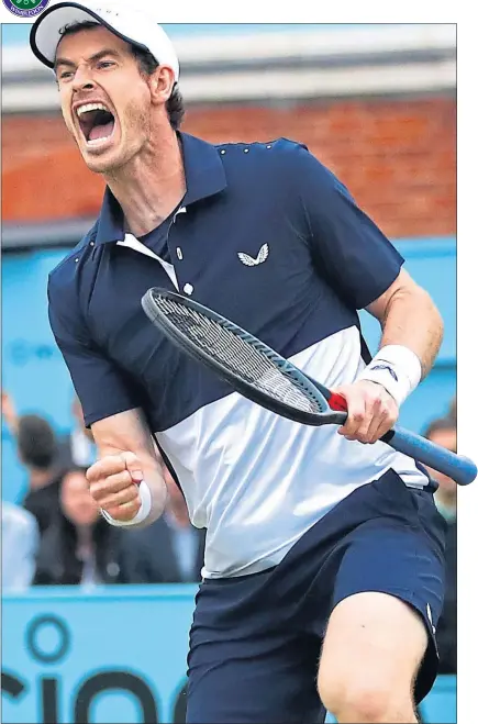  ??  ?? Andy Murray has looked delighted to be back playing tennis