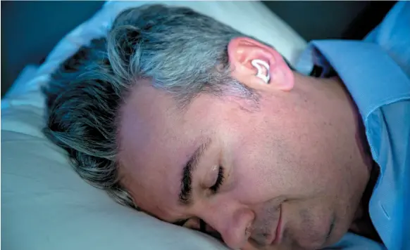  ?? CITIZEN NEWS SERVICE PHOTO ?? Bose Sleepbuds go inside your ear and are sufficient­ly small, so you can wear them even when you sleep on your side.