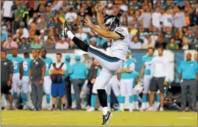  ?? WINSLOW TOWNSON — AP IMAGES FOR PANINI ?? Eagles punter Donnie Jones announced his retirment Tuesday after 14 years in the NFL, the last five in Philadelph­ia. Jones retires as the franchise leader in several punting categores, but may be best remembered as the only player to a punt in Super...
