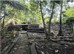  ??  ?? The spectacula­r ruins of the ancient city of Nan Madol in Pohnpei, Micronesia, which is located about an hour’s drive from the capital city of Kolonia.