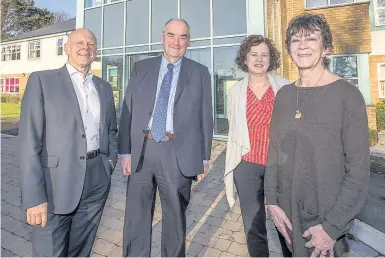  ??  ?? Meri Huws (right) with Mario Kreft (left), Gwynfor Jones and Mary Wimbury