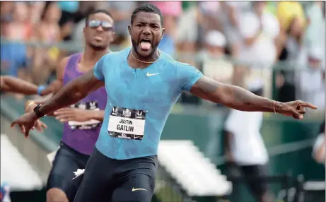  ?? Picture: USA TODAY ?? JUSTIN GATLIN: Associatio­n with narcotic violations.