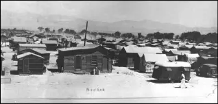  ??  ?? Las Vegas homes in 1943 bounded by D Street at left, C Street at right, and Monroe Street at front.