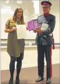  ??  ?? Beth James, Square Pegs director, receives the award from Vice Lord-lieutenant