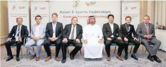  ?? ?? JASON Batzofin, second from the right, at the Asian Esports Federation’s general assembly meeting in Al Ain, in the United Arab Emirates.