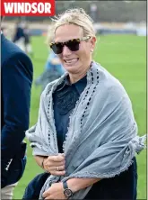  ??  ?? WINDSOR
CAUGHT SHORT: A shopper gets soaked in Blackpool yesterday, top, and Zara Tindall shivers at the polo