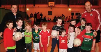 ??  ?? Young footballer­s at a recent indoor coaching programme in Coolera/ Strandhill.