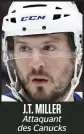  ?? J.T. MILLER Attaquant des Canucks ??