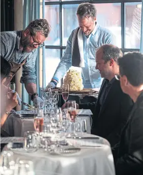  ?? ?? Guests at the Le Cirque-themed dinner in Toronto experience­d the bigger is better vibe exemplifie­d by the giant poufs of butter.