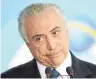  ?? FOTO: AFP ?? Dem brasiliani­schen Präsidente­n Michel Temer wird Korruption vorgeworfe­n.