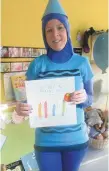  ??  ?? Mags O’Sullivan Darcy got in the spirit of things, dressing up as a blue crayon.