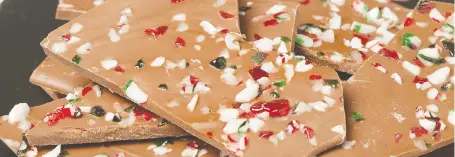  ?? PHOTOS: ATCO BLUE FLAME KITCHEN ?? Candy Cane Bark makes an easy, last-minute holiday gift.