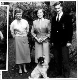  ??  ?? Far left, Rodney Walshe at three. Left, at
16, with sister Vivienne, left, and mother, Lillian). Right, Walshe with a treasured book about Irish Antarctic hero Tom Crean.