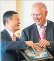  ?? ANDREY RUDAKOV BLOOMBERG ?? The deal with Mail.Ru Group received the blessing of Alibaba Group Holding Ltd.’s outgoing founder, Jack Ma, left.