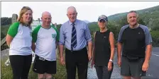  ?? (second from left) ?? Martin Sheridan at Moll’s Gap on his way from Donegal to Sneem where he met Mary Quirke, Cllr Dan McCarthy, and Margaret and Kevin Kiernan on Saturday.