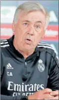  ?? ?? Ancelotti, en Valdebebas.