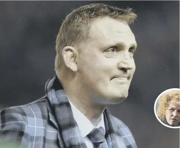  ??  ?? 2 An emotional Doddie Weir at Murrayfiel­d before November’s Scotland versus New Zealand Test. Lucinda Russell, inset, hopes to run Behindthel­ines at Kelso.