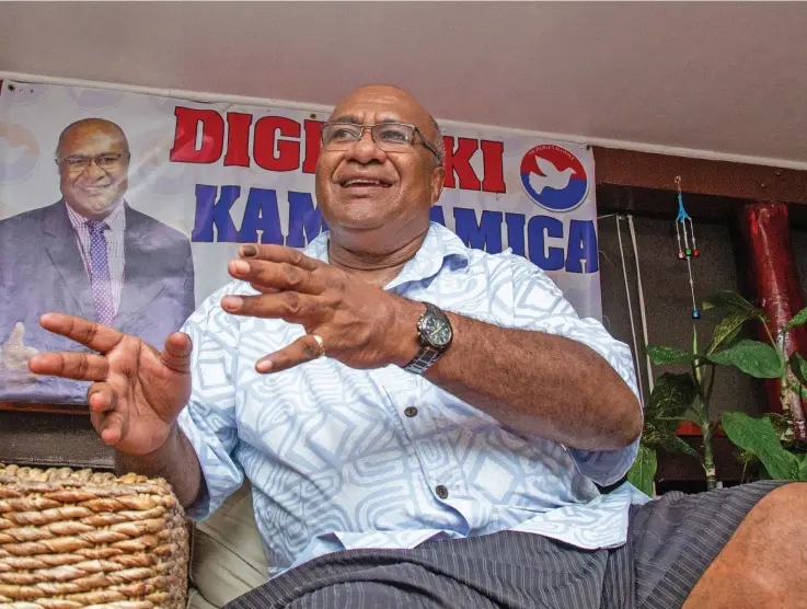  ?? Photo: Leon Lord. ?? Deputy Prime Minister and Minister for External Trade, Cooperativ­es and Small and Medium Enterprise­s, Manoa Kamikamica at his home in Lami on December 25, 2022.