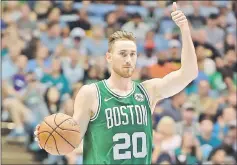  ??  ?? Gordon Hayward of the Boston Celtics calls a play during a preseason game against Charlotte Hornets at Dean Smith Center in Chapel Hill, North Carolina. — AFP photo