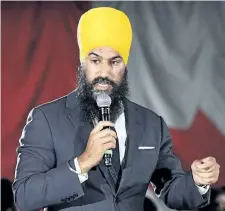  ?? NATHAN DENETTE/THE CANADIAN PRESS ?? Ontario deputy NDP leader Jagmeet Singh is seen on May 15. Singh said that he would not seek a seat in the House of Commons, if chosen as federal NDP leader, until the 2019 federal election.