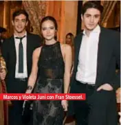  ?? Fotos: Express News. ?? Marcos y Violeta Juni con Fran Stoessel.