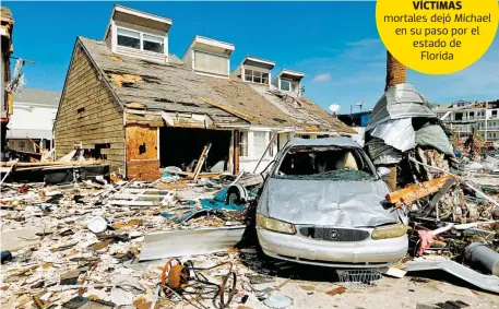  ?? /REUTERS ?? Miles de habitantes perdieron sus hogares, destruidos por el poderoso huracán categoría 4 que sólo dejó escombros en las calles y sin servicios públicos