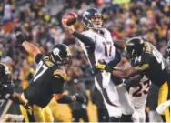  ??  ?? dec. 20:
Osweiler and the Broncos were hit with a second consecutiv­e loss, 34-27 to the Steelers in Pittsburgh. The Broncos led 27-10. Joe Amon, The Denver Post