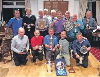  ??  ?? Brodick Golf Club’s prize-winners at the annual dinner held last week.