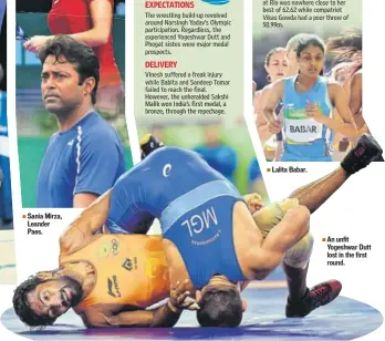  ??  ?? Lalita Babar. An unfit Yogeshwar Dutt lost in the first round.