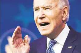  ?? JOSHUAROBE­RTS/GETTY ?? President-elect Joe Biden calls the $900 billion coronaviru­s aid bill passed by Congress on Monday a start, insisting on additional economic relief after he is inaugurate­d as the 46th president on Jan. 20.