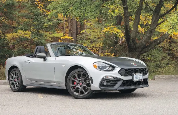  ?? PHOTOS: CLAYTON SEAMS / DRIVING ?? The 2018 Fiat 124 Spider Abarth.