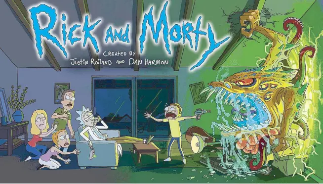  ??  ?? Rick and Morty: The adventures of an alcoholic grandpa and his naive grandson reveal some insights about the meaning of life.